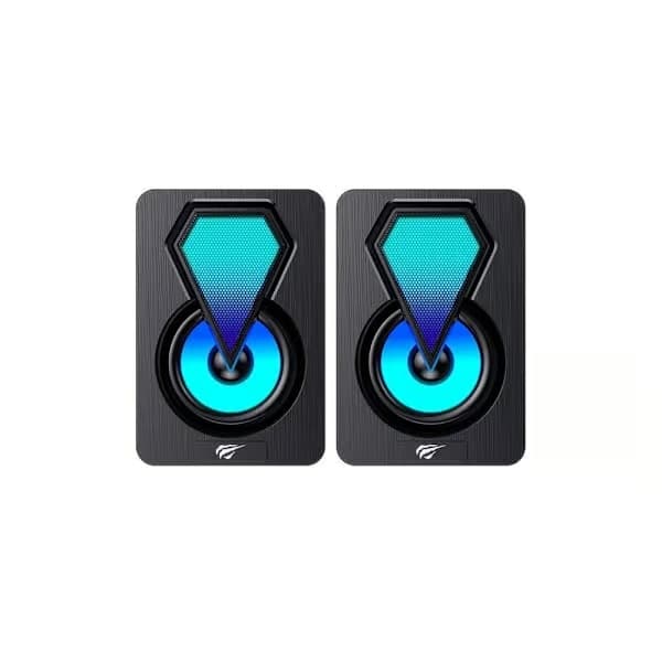 Havit Computerhøjttaler Mini 3Wx2 med RGB-belysning - Sort