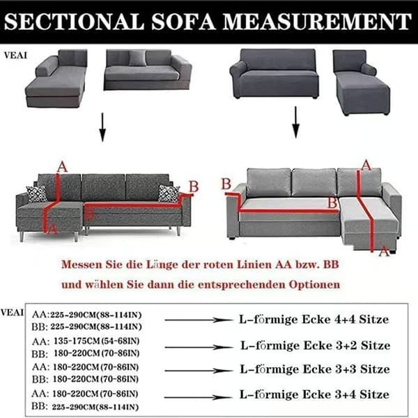 Sofföverdrag, töjbart hörnsofföverdrag, töjbart sofföverdrag för 1/2/3/4-sits (1-sits: 90-140 cm, grå)