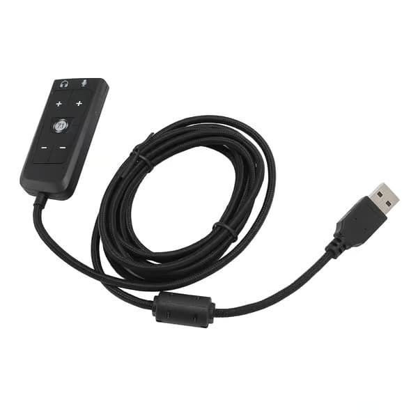 USB til 3,5 mm jack lydkortadapter med hodetelefon- og mikrofoninngang for Kingston HyperX Cloud II