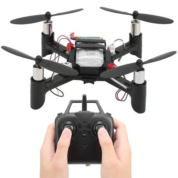 Bygg ditt eget mini RC-drone-sett – Pedagogisk quadcopter med ramme i plast og metall