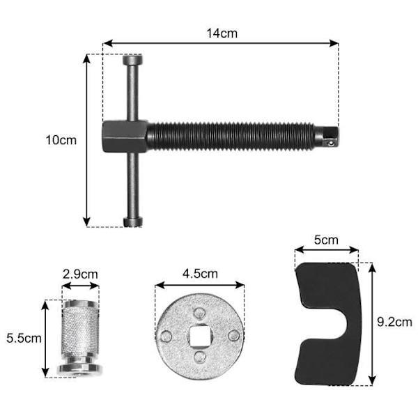 HENGMEI Bromskolvupprullare Bromskolv Universalverktygssats för fordon Kolvupprullare