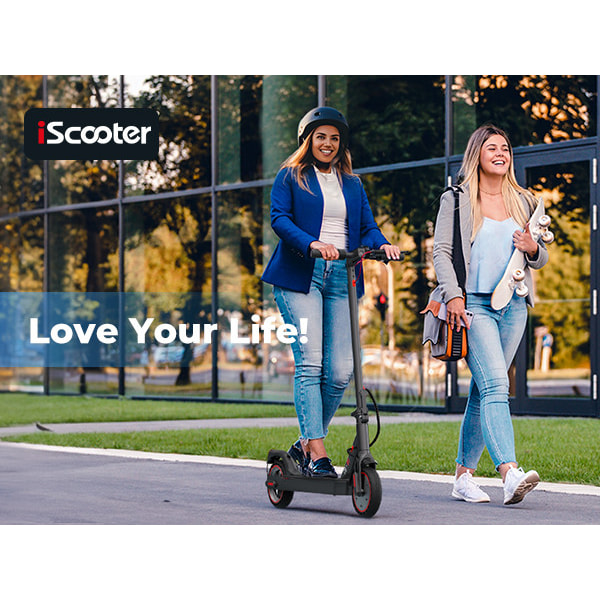 Elscooter iScooter I9 8,5" hopfällbar elektrisk skoter 350W Motor 42V 7,5Ah batteri