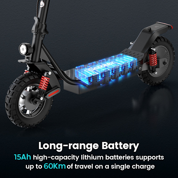 iScooter Hopfällbar elskoter ISCOOTER i10 Pro 10" 800W motor 48V 15Ah batteri