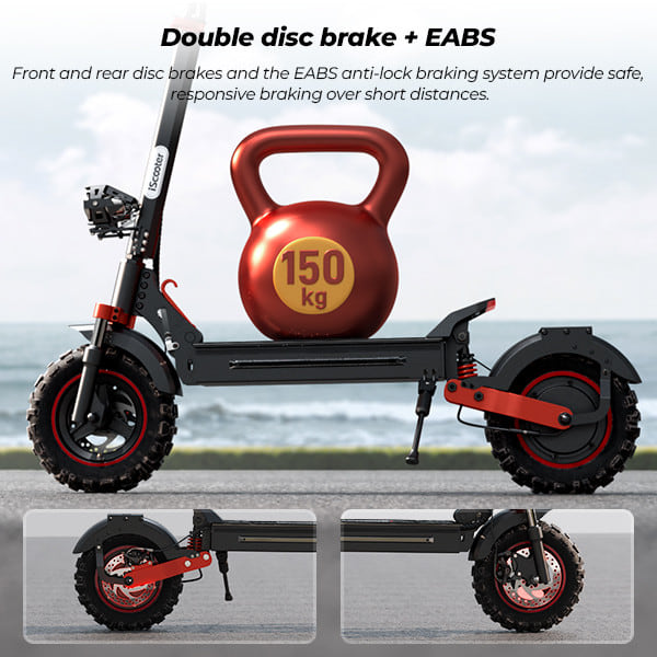Elscooter ISCOOTER-IX5S 11 tums däck terräng elektrisk skoter 1000W Motor 45KM/H Maxhastighet 48V 15Ah Batteri upp till 65KM Räckvidd eScooter