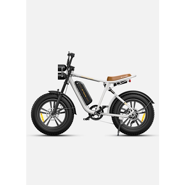 Elcyklar ENGWE M20 White 750W E-cykel för terräng | 48V 13Ah batteri | 75 km räckvidd | 20" MTB-däck | Shimano 7-växlad