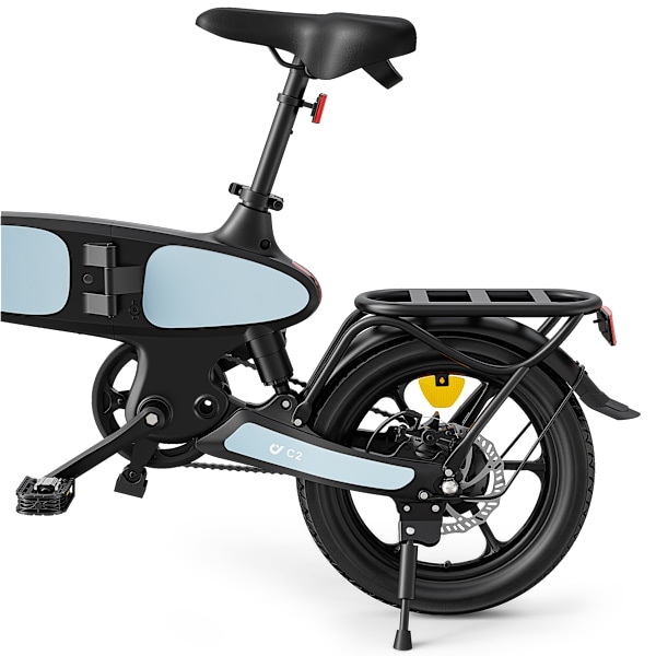 Elcyklar DYU C2 60 km elcykel – 350W motor, 7,5Ah inbyggt batteri, 16" feta däck – hopfällbar elcykel i magnesiumlegering