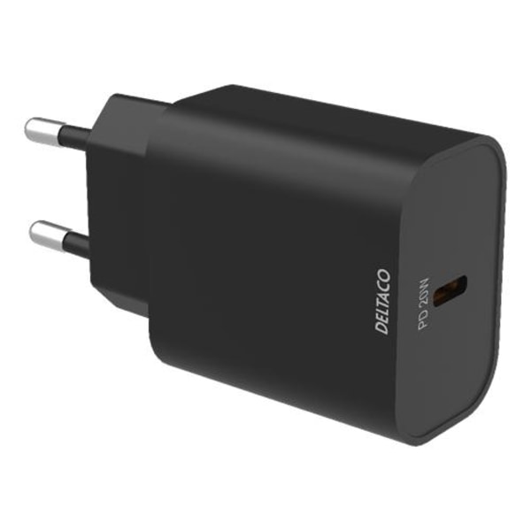 DELTACO USB-C väggladdare med Power Deliver 20 W