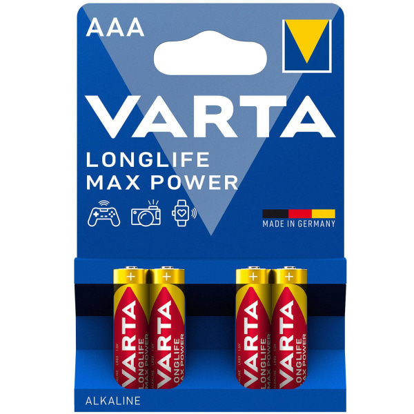 VARTA Longlife Max Power AAA / LR03 Batteri 4-pack