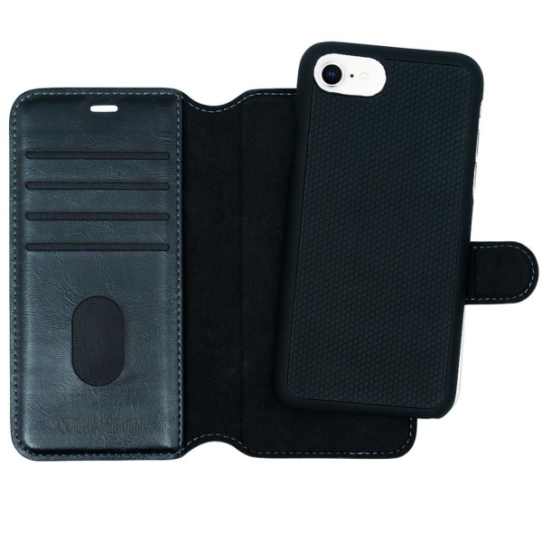 Plånboksfodral med avtagbart mobilskal till iPhone SE Svart