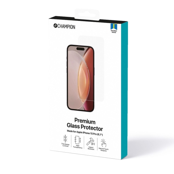 iPhone 15 Pro Skärmskydd Härdat Glas Champion