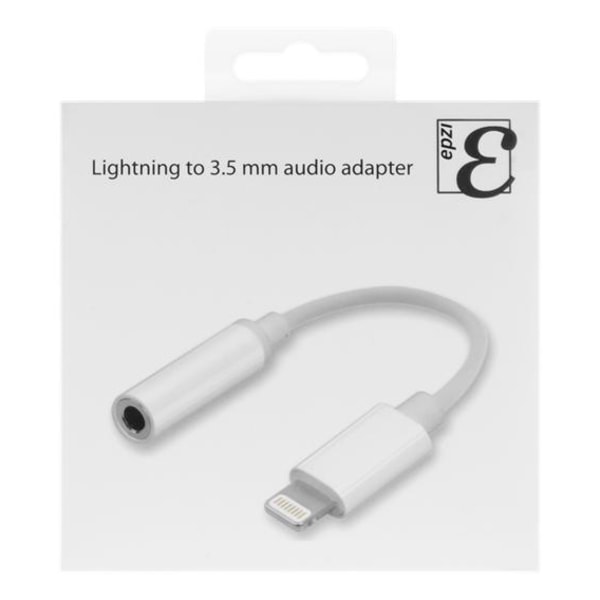 Epzi Lightning till 3,5 mm ljud-adapter silver