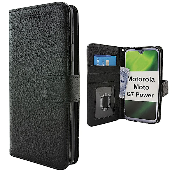 New Standcase Wallet Motorola Moto G7 Power Svart