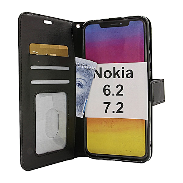 Crazy Horse Wallet Nokia 6.2 / 7.2 Svart