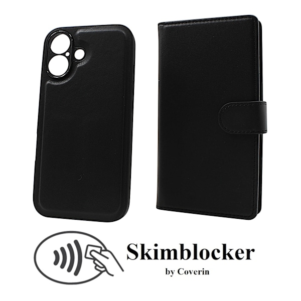 Skimblocker iPhone 16 Magnet Plånboksfodral