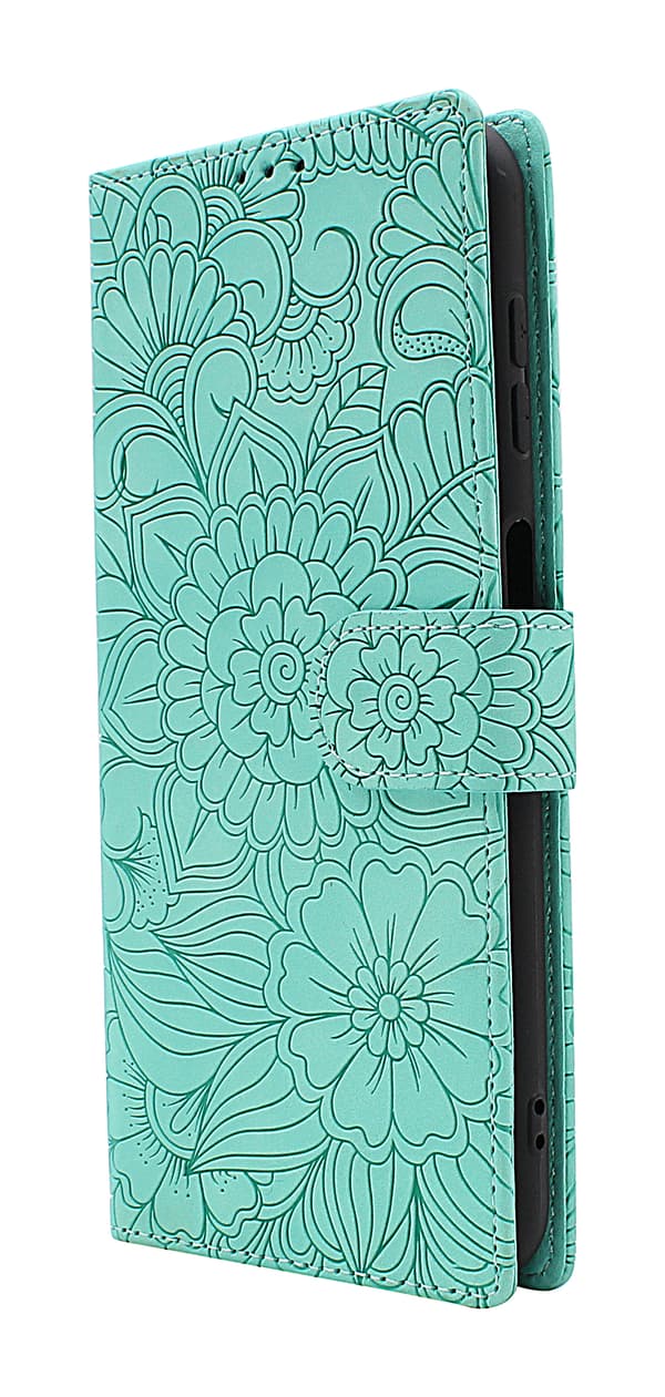 Flower Standcase Wallet Samsung Galaxy A04s (A047F/DS) Blå