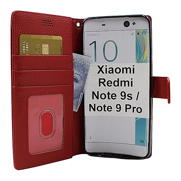New Standcase Wallet Xiaomi Redmi Note 9s / Note 9 Pro Röd