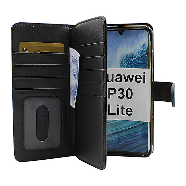 Skimblocker XL Magnet Wallet Huawei P30 Lite (Svart)