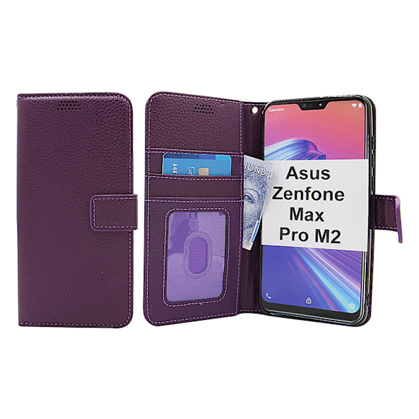 New Standcase Wallet Asus Zenfone Max Pro M2 (ZB631KL) Lila