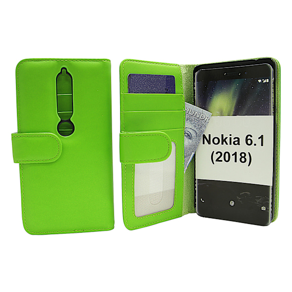 Plånboksfodral Nokia 6 (2018) Grön
