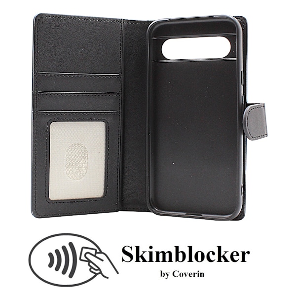 Skimblocker Google Pixel 8a 5G Magnet Plånboksfodral Svart