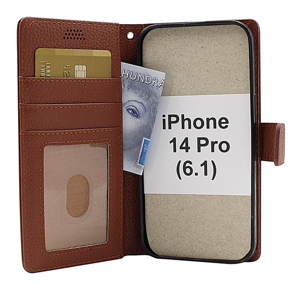 New Standcase Wallet iPhone 14 Pro (6.1) Svart