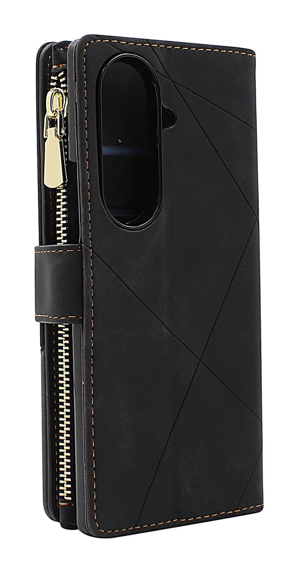 XL Samsung Galaxy Z Fold7 Lyx Plånboksfodral Vinröd
