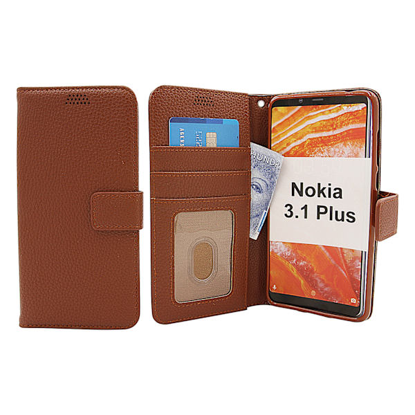 New Standcase Wallet Nokia 3.1 Plus Brun