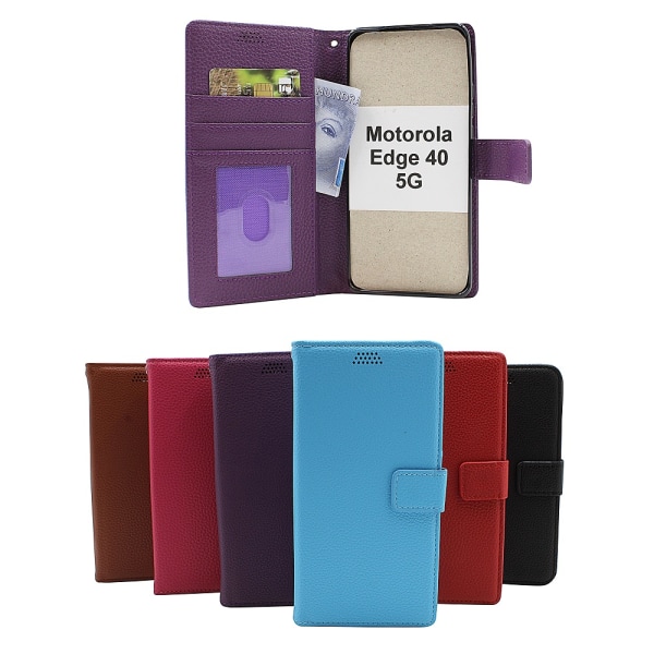New Standcase Wallet Motorola Edge 40 5G Svart