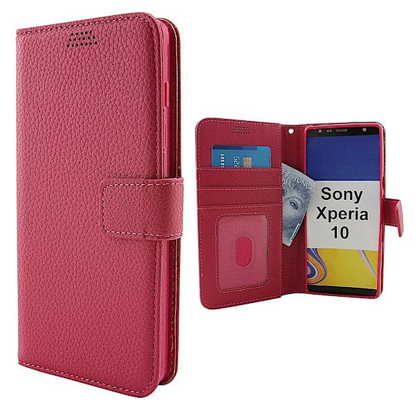 Standcase Wallet Sony Xperia 10 Hotpink