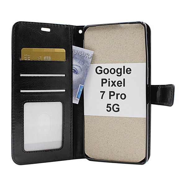 Crazy Horse Wallet Google Pixel 7 Pro 5G Svart