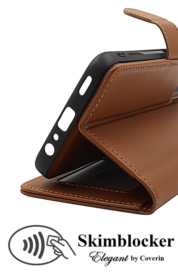 Skimblocker iPhone 16 Plus Plånboksfodral Svart