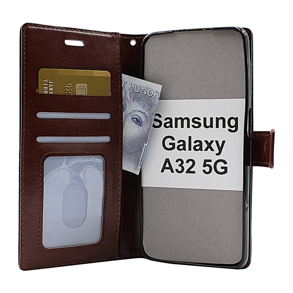 Crazy Horse Wallet Samsung Galaxy A32 5G (A326B) Brun