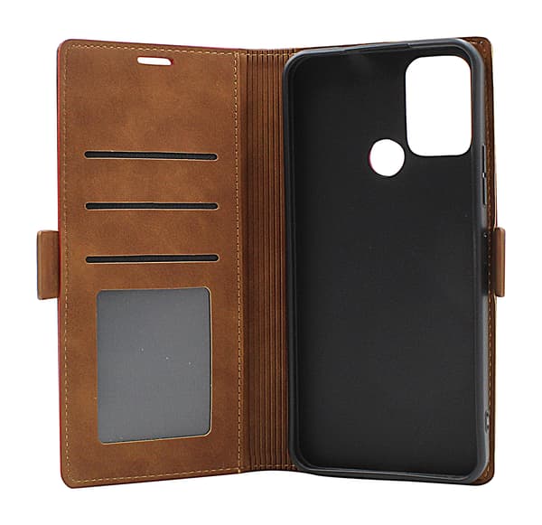 Lyx Standcase Wallet Nokia C22 / C32 Marinblå