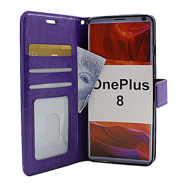 Crazy Horse Wallet OnePlus 8 Lila