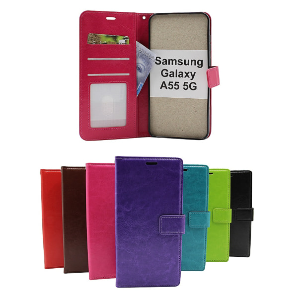 Crazy Horse Wallet Samsung Galaxy A55 5G (SM-A556B) Brun