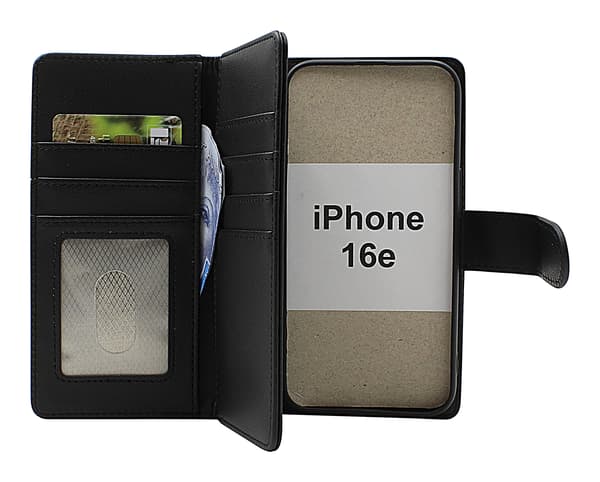 Skimblocker iPhone 16e XL Plånboksfodral Mörklila