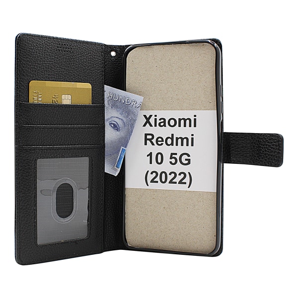 New Standcase Wallet Xiaomi Redmi 10 5G (2022) Ljusblå