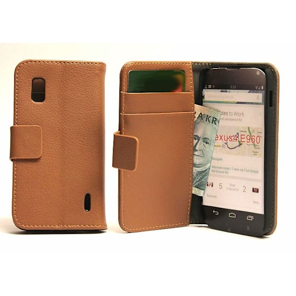 Plånboksfodral LG Google Nexus 4 Röd
