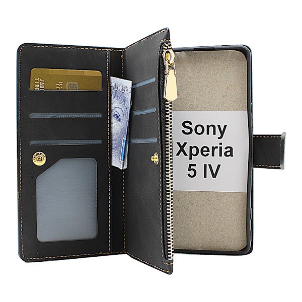XL Standcase Lyxfodral Sony Xperia 5 IV 5G Svart