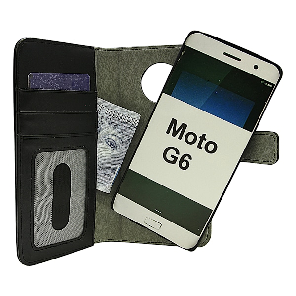 Magnet Wallet Motorola Moto G6 Svart