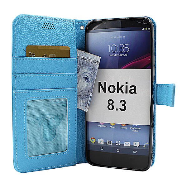 New Standcase Wallet Nokia 8.3 Röd