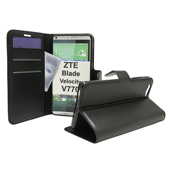Standcase Wallet ZTE Blade Velocity V770 Svart