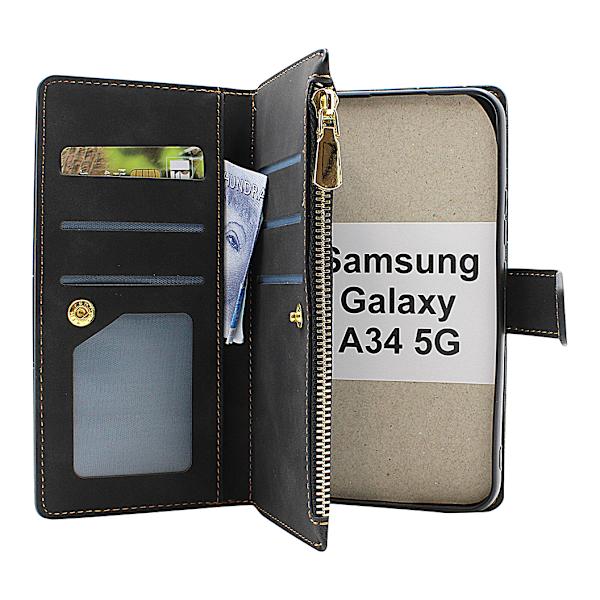 XL Standcase Lyxfodral Samsung Galaxy A34 5G Svart