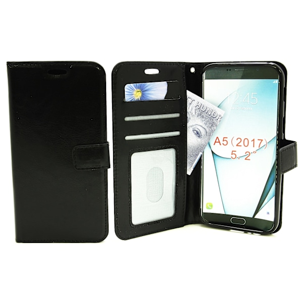 Crazy Horse Wallet Samsung Galaxy A5 2017 (A520F) Svart