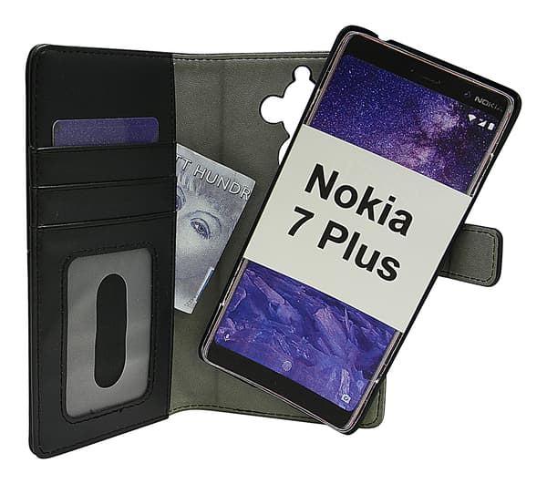 Magnet Wallet Nokia 7 Plus Svart