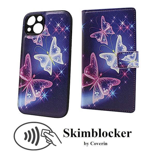Skimblocker iPhone 13 / 14 Magnet Plånboksfodral Design