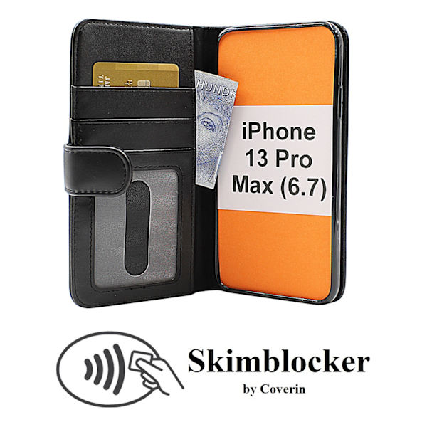 Skimblocker Plånboksfodral iPhone 13 Pro Max (6.7) Lila