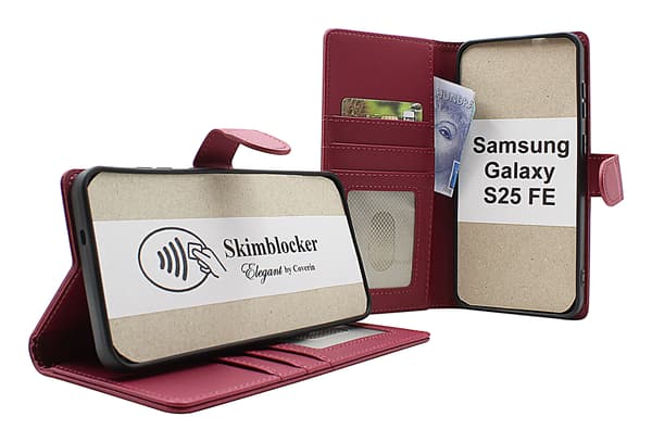 Skimblocker Samsung Galaxy S25 FE Plånboksfodral Happy Cherry