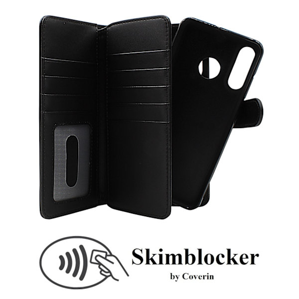 Skimblocker XL Magnet Wallet Huawei P30 Lite (Svart)