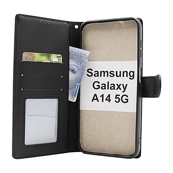 Flower Standcase Wallet Samsung Galaxy A14 5G Aqua